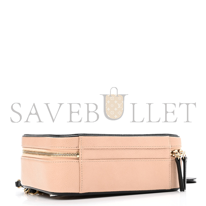 CHANEL CAVIAR QUILTED MEDIUM CC FILIGREE VANITY CASE BEIGE BLACK (20*15*8cm)